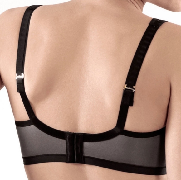 NATORI Yogi Contour Convertible Sports Bra 38D in Grey/Black - Picture 3 of 5